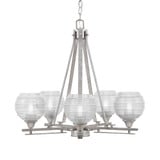 Uptowne 5 Light Medium Chandelier by Toltec 325-DG-5110 - 325-DG-5110