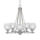 Uptowne 5 Light Medium Chandelier by Toltec 325-DG-5110 - 325-DG-5110
