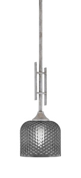 Uptowne 1 Light Steel Small Stem Hung Pendant 18.25 Inch Tall by Toltec - 320-DG-4612