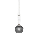 Uptowne 1 Light Steel Small Stem Hung Pendant 18 Inch Tall by Toltec - 320-DG-4622
