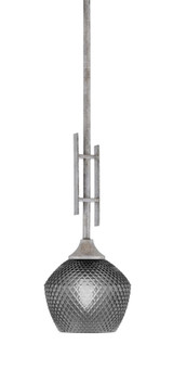 Uptowne 1 Light Steel Small Stem Hung Pendant 18 Inch Tall by Toltec - 320-DG-4622