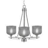 Uptowne 3 Light Small Chandelier by Toltec 323-AS-4612 - 323-AS-4612