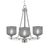 Uptowne 3 Light Small Chandelier by Toltec 323-AS-4612 - 323-AS-4612