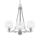 Uptowne 3 Light Small Chandelier by Toltec 323-AS-4810 - 323-AS-4810
