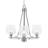 Uptowne 3 Light Small Chandelier by Toltec 323-AS-4810 - 323-AS-4810