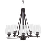 Uptowne 5 Light Medium Chandelier by Toltec 325-DG-210 - 325-DG-210