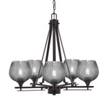 Uptowne 5 Light Medium Chandelier by Toltec 325-DG-4602 - 325-DG-4602