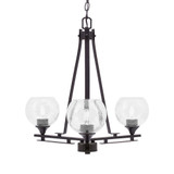Uptowne 3 Light Small Chandelier by Toltec 323-AS-4100 - 323-AS-4100