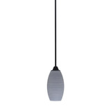 Paramount 1 Light Stem Hung Mini Pendant 13.5 Inch Tall by Toltec - 3401-MB-4042