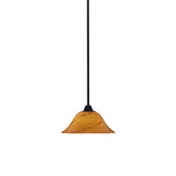 Paramount 1 Light Stem Hung Small Pendant by Toltec - 3401-MB-114