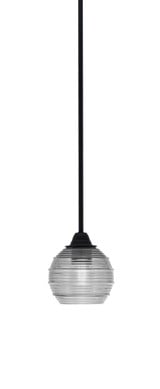 Paramount 1 Light Stem Hung Small Pendant 6.5 Inch Tall by Toltec - 3401-MB-5110