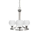 Paramount 3 Light Small Chandelier by Toltec 3403-BN-4101