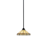 Paramount 1 Light Stem Hung Small Pendant 5.25 Inch Tall by Toltec - 3401-MB-435