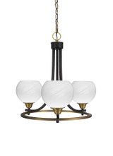 Paramount 3 Light Small Chandelier by Toltec 3403-BN-4101 - 3403-BN-4101