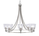 Paramount 8 Light Large Chandelier by Toltec 3408-BN-461 - 3408-BN-461