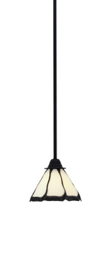 Paramount 1 Light Art Glass Stem Hung Small Pendant by Toltec - 3401-MB-9125