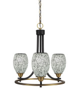 Paramount 3 Light Small Chandelier by Toltec 3403-BN-4165 - 3403-BN-4165