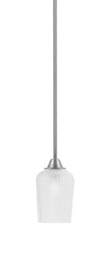 Paramount 1 Light Mini Pendant 8.5 Inch Tall by Toltec - 3401-BN-4250