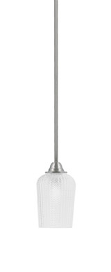 Paramount 1 Light Mini Pendant 8.5 Inch Tall by Toltec - 3401-BN-4250
