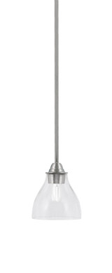 Paramount 1 Light Small Pendant 7 Inch Tall by Toltec - 3401-BN-4760