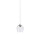 Paramount 1 Light Steel Small Pendant 7 Inch Tall by Toltec - 3401-BN-4810