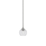 Paramount 1 Light Mini Pendant 6.25 Inch Tall by Toltec - 3401-BN-4100