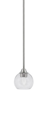 Paramount 1 Light Mini Pendant 6.25 Inch Tall by Toltec - 3401-BN-4100