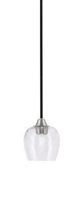 Paramount 1 Light Steel Small Pendant 7 Inch Tall by Toltec - 3401-BN-4810