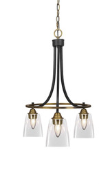 Paramount 3 Light Small Chandelier by Toltec 3413-BN-461 - 3413-BN-461
