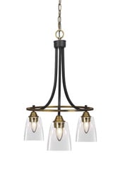 Paramount 3 Light Small Chandelier by Toltec 3413-BN-461 - 3413-BN-461