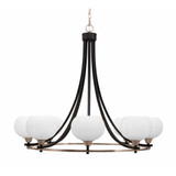 Paramount 8 Light Oversized Chandelier by Toltec 3408-MBBR-202