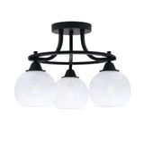 Paramount 3 Light 15.5 Inch Wide Semi Flush Mount by Toltec - 3417-MB-4101