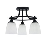 Paramount 3 Light 15 Inch Wide Semi Flush Mount by Toltec - 3417-MB-460