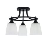 Paramount 3 Light 15 Inch Wide Semi Flush Mount by Toltec - 3417-MB-460