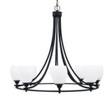 Paramount 8 Light Large Chandelier by Toltec 3408-MB-615 - 3408-MB-615