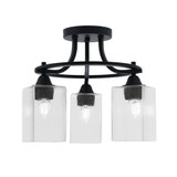 Paramount 3 Light 15.5 Inch Wide Semi Flush Mount by Toltec 3417-MB-530 - 3417-MB-530