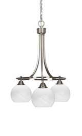 Paramount 3 Light Small Chandelier by Toltec 3413-BN-4101 - 3413-BN-4101