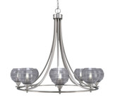 Paramount 8 Light Oversized Chandelier by Toltec 3408-BN-5112 - 3408-BN-5112
