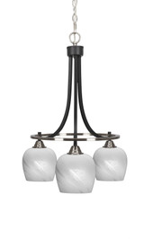 Paramount 3 Light Small Chandelier by Toltec 3413-BN-4811 - 3413-BN-4811