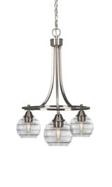 Paramount 3 Light Small Chandelier by Toltec 3413-BN-5110 - 3413-BN-5110