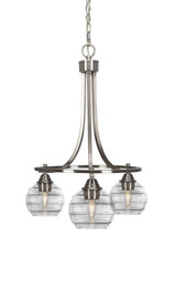 Paramount 3 Light Small Chandelier by Toltec 3413-BN-5110 - 3413-BN-5110