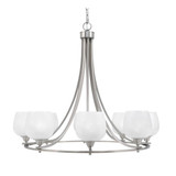 Paramount 8 Light Large Chandelier by Toltec 3408-BN-4811