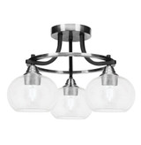Paramount 3 Light 16 Inch Wide Steel Semi Flush Mount by Toltec - 3417-16127516