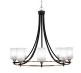 Paramount 8 Light Large Chandelier by Toltec 3408-MBBR-300 - 3408-MBBR-300