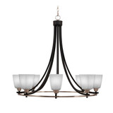 Paramount 8 Light Large Chandelier by Toltec 3408-MBBN-4812