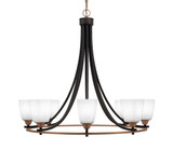 Paramount 8 Light Large Chandelier by Toltec 3408-MBBN-4812 - 3408-MBBN-4812