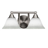 Paramount 2 Light Muslin Glass Vanity Light 15 Inch Length by Toltec - 3422-BN-311