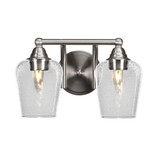 Paramount 2 Light Bubble Glass Vanity Light by Toltec - 3422-BN-210