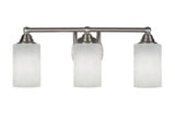 Paramount 3 Light Muslin Glass Vanity Light 20.5 Inch Length by Toltec - 3423-BN-310