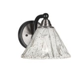 Paramount 1 Light Steel Wall Sconce 6.5 Inch Tall by Toltec - 3421-BN-7195